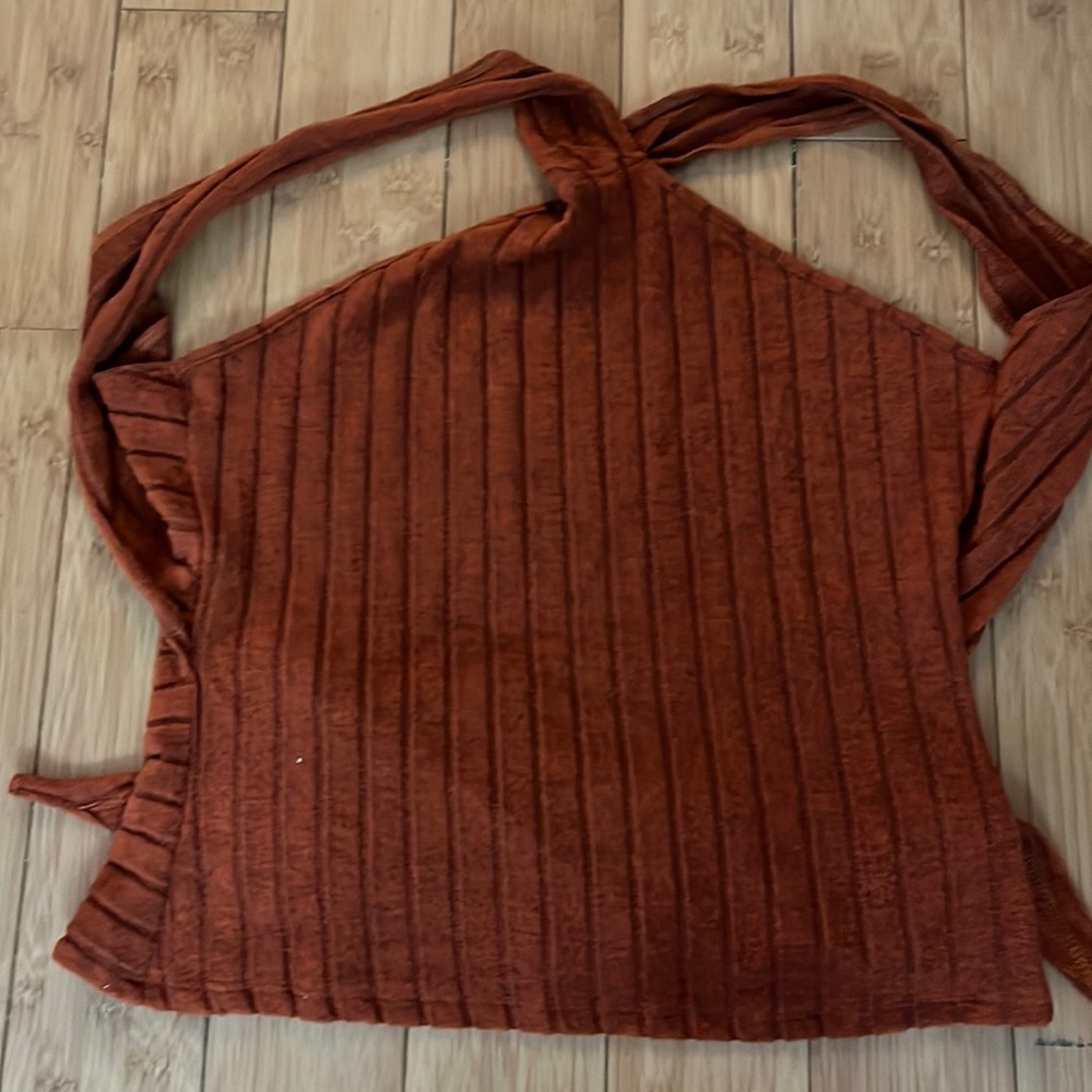 Brand new criss cross top with tie wrap around
